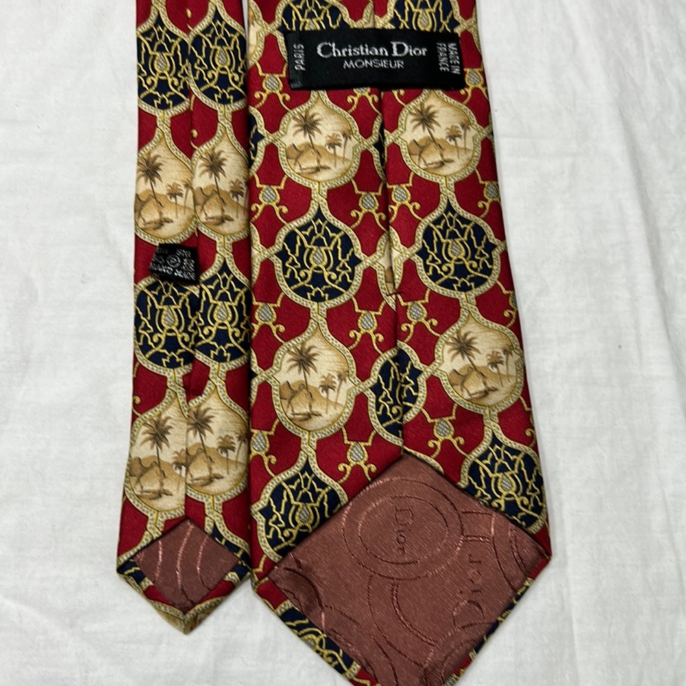 CHRISTIAN DIOR HAND MADE SILK TIE VINTAGE